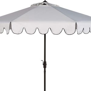 White and Black Scallop Umbrella
