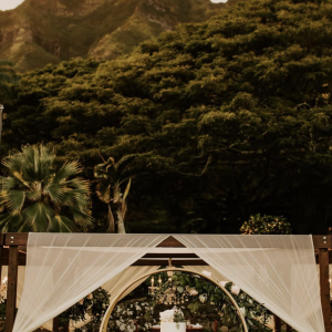 Circular gold cake stand